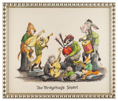 Lot #826 Marc Davis concept artwork for The Hedgehog's Septet Concept Artwork - Image 2