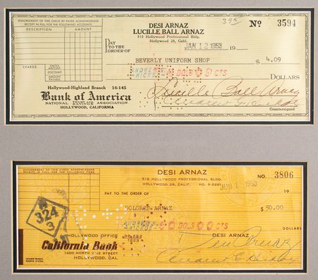 Lot #490 Lucille Ball and Desi Arnaz Checks - Image 2