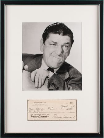 Lot #559 Three Stooges: Shemp Howard Check - Image 1