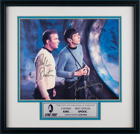 Lot #554 Star Trek: Shatner and Nimoy Signed Photograph - Image 1