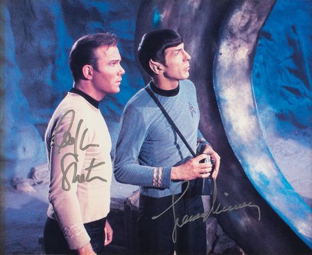 Lot #554 Star Trek: Shatner and Nimoy Signed Photograph - Image 2