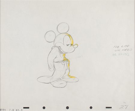 Lot #795 Mickey Mouse Production Drawing from Fantasia Production Drawing - Image 1