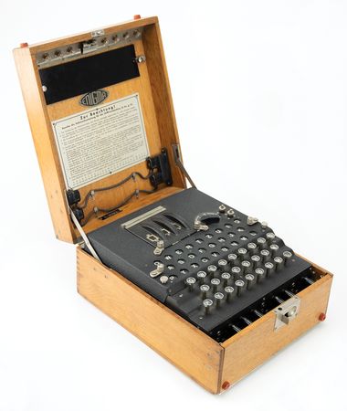 Lot #139 Enigma Machine: Fully functioning 1935 Enigma I cipher machine used by the German military in WWII - Image 1