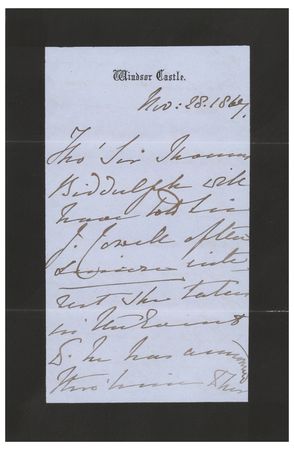Lot #216 Queen Victoria Handwritten Letter Signed - Image 1