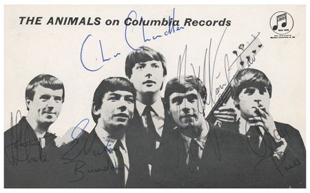 Lot #424 The Animals Signed Photograph - Image 1