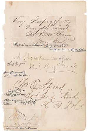 Lot #253 James B. McPherson Signatures - Image 1