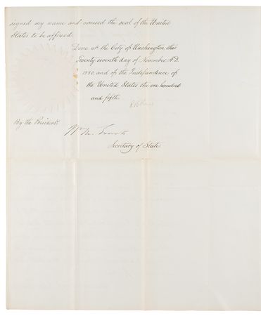 Lot #78 Rutherford B. Hayes Signed Document - Image 1