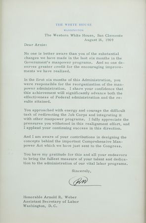 Lot #98 Richard Nixon Typed Letter Signed - Image 1