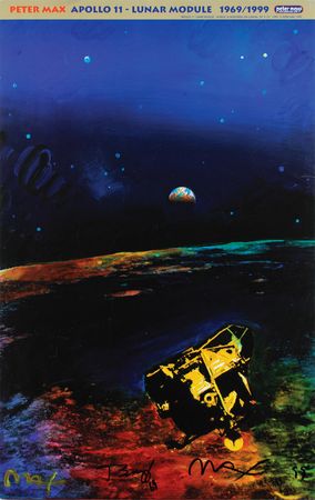Lot #282 Buzz Aldrin and Peter Max Print - Image 1