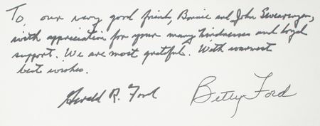Lot #73 Gerald and Betty Ford Signed Photograph - Image 2