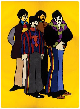 Lot #431 Beatles: Yellow Submarine 'Band' Rug Rug - Image 1
