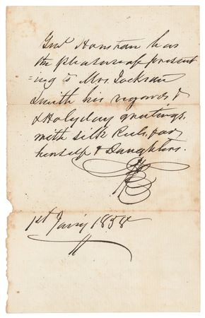 Lot #159 Sam Houston Handwritten Letter Signed - Image 1
