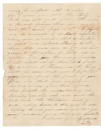 Lot #159 Sam Houston Handwritten Letter Signed - Image 3