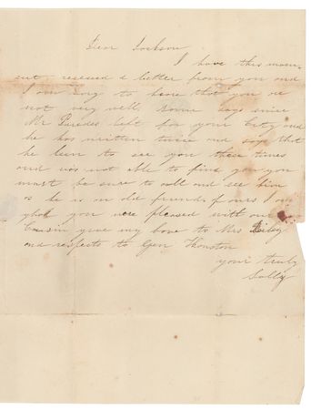 Lot #159 Sam Houston Handwritten Letter Signed - Image 4