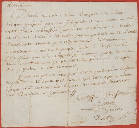 Lot #151 Georges Danton Signed Document - Image 1