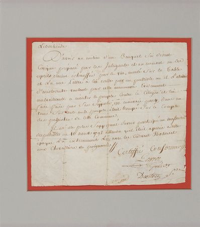 Lot #151 Georges Danton Signed Document - Image 2