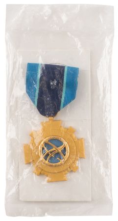 Lot #278 Al Worden's Unissued NASA Distinguished Service Medal Medal - Image 1