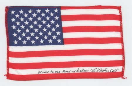 Lot #274 Al Worden's Apollo 15 Lunar Orbit-Flown Flag Flown Flag - Image 1