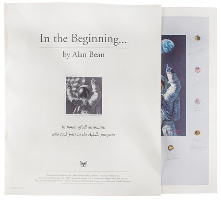 Lot #277 Al Worden's Signed Alan Bean 'In the Beginning' Artist's Proof Print Lithograph - Image 5