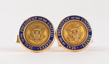 Lot #326 Al Worden's Presidential Cufflinks Cufflinks - Image 1