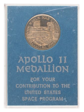 Lot #311 Al Worden's Apollo 11 Manned Flight Awareness Medallion Medallion - Image 1