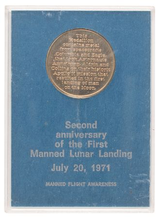 Lot #311 Al Worden's Apollo 11 Manned Flight Awareness Medallion Medallion - Image 2