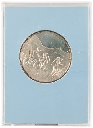 Lot #314 Al Worden's Apollo 15 Franklin Mint Silver Medal Medallion - Image 2