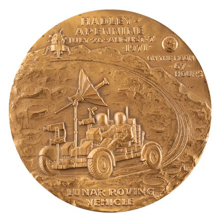Lot #312 Al Worden's Apollo 15 Bronze Medal Medal - Image 2