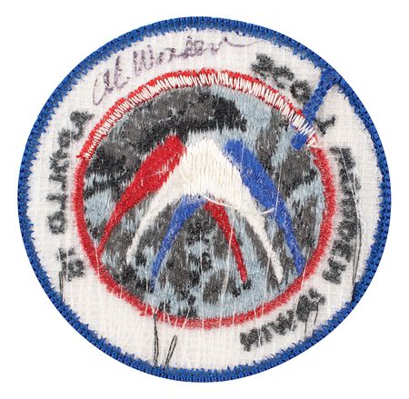 Lot #325 Al Worden's Pair of Apollo 15 Patches (One Signed) Patches - Image 2