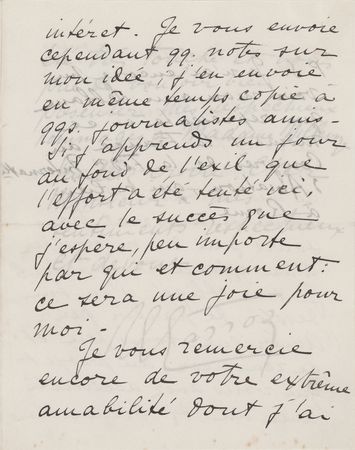 Lot #265 Roland Garros Handwritten Letter Signed - Image 2