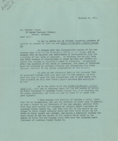Lot #136 Rudolf Diesel Typed Letter Signed - Image 2