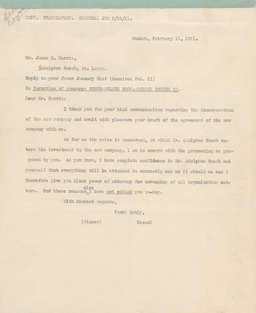 Lot #136 Rudolf Diesel Typed Letter Signed - Image 4