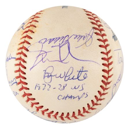 Lot #589 NY Yankees Greats and Coaches Baseball - Image 6