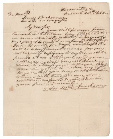 Lot #6 Andrew Jackson: The elderly statesman, with