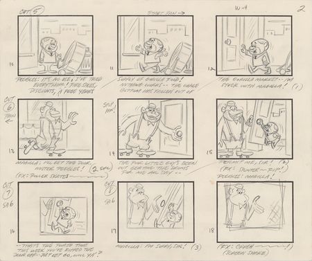 Lot #765 The Magilla Gorilla Show production storyboard for Bank Pranks Storyboard - Image 2