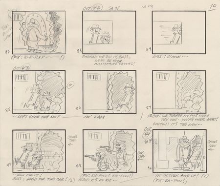 Lot #765 The Magilla Gorilla Show production storyboard for Bank Pranks Storyboard - Image 3