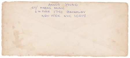 Lot #385 AC/DC: Angus Young: Angus to his girlfriend during the 1977 Let There Be Rock Tour?
