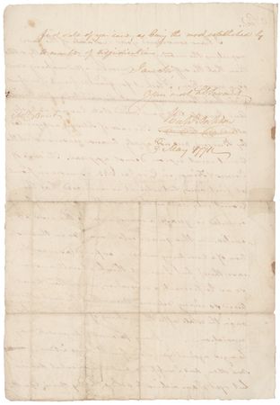 Lot #124 Richard Stockton: Extremely rare handwritten letter from the elusive New Jersey signer - Image 2