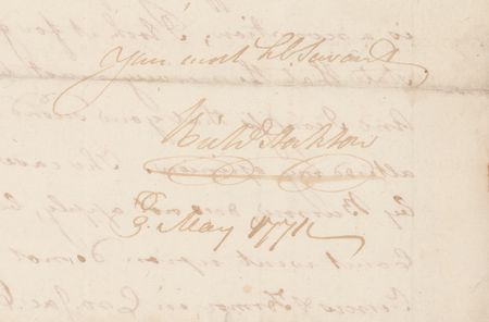 Lot #124 Richard Stockton: Extremely rare handwritten letter from the elusive New Jersey signer - Image 3