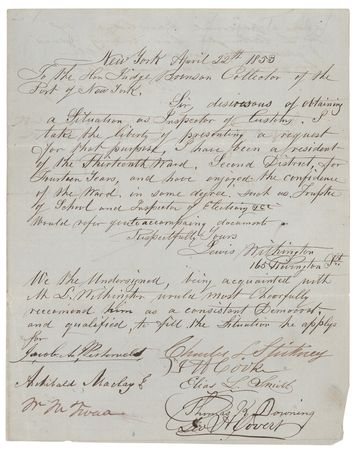 Lot #235 William M. 'Boss' Tweed Endorsement - Image 1