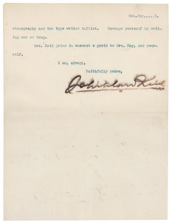 Lot #219 Whitelaw Reid: A journalist's fireside advice from President Lincoln: 