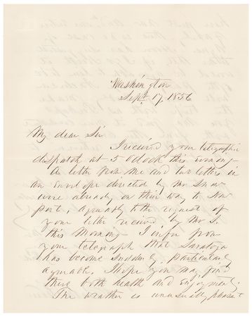 Lot #105 Franklin Pierce Handwritten Letter Signed - Image 1