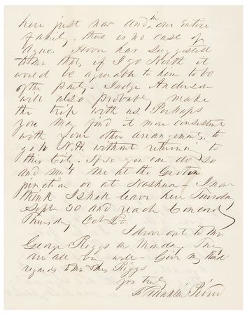 Lot #105 Franklin Pierce Handwritten Letter Signed - Image 2