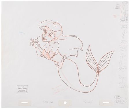 Lot #846 Ariel production drawing from The Little Mermaid II: Return to the Sea Production Drawing - Image 1