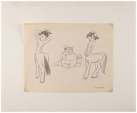 Lot #672 Frank Follmer production concept drawing from Fantasia Production Concept Drawing - Image 1