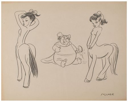Lot #672 Frank Follmer production concept drawing from Fantasia Production Concept Drawing - Image 2