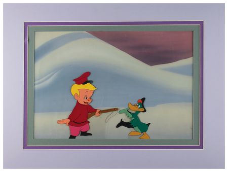 Lot #690 Peter and Sonia production cels and production background from Make Mine Music Production Cels and Production Background - Image 1