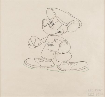 Lot #799 Mickey Mouse production drawing from Canine Caddy Production Drawing - Image 1