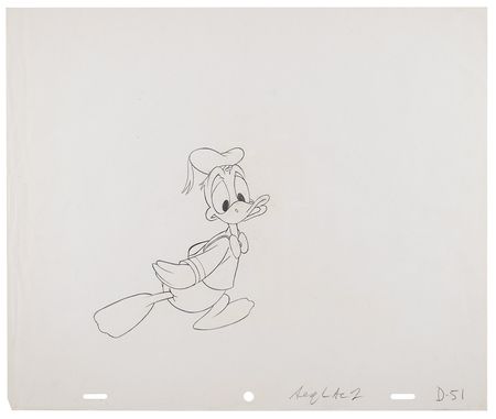 Lot #822 Donald Duck production cel and matching drawing from the Epcot Center 'Careers' Cartoon Production Cel and Drawing - Image 2