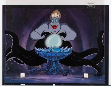 Lot #840 Ursula and crystal ball production cels from The Little Mermaid television show Production Cels - Image 1